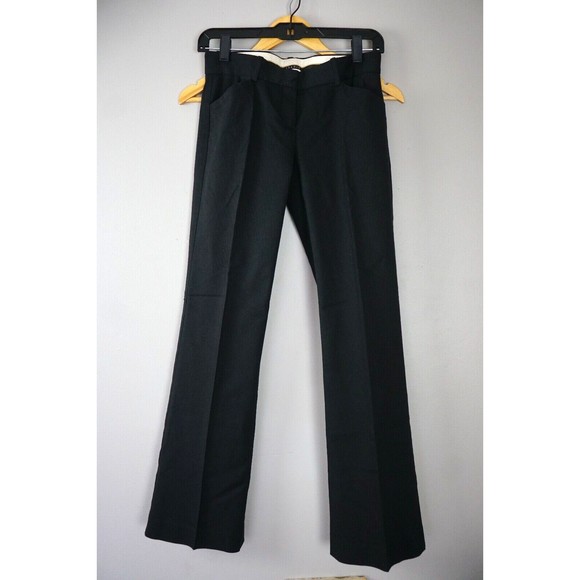 Theory Pants - THEORY womens size 0 black straight leg dress pants mid rise